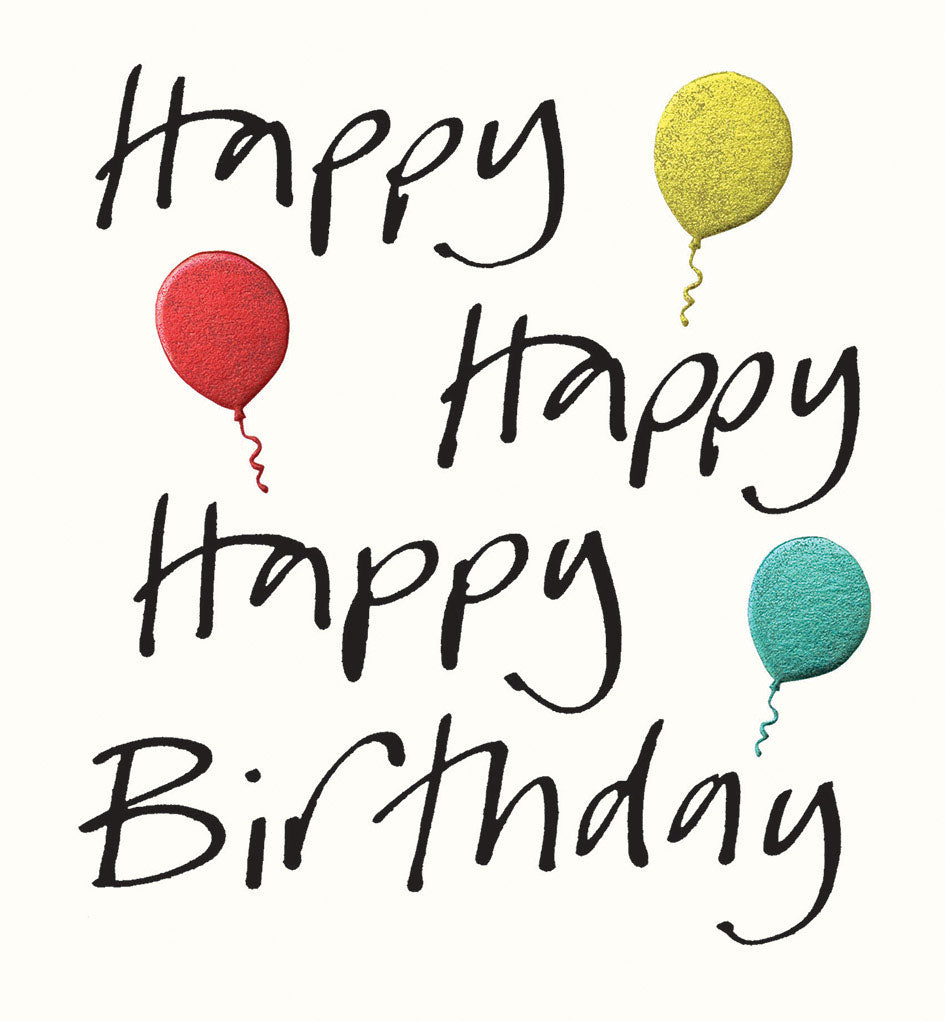 Happy Happy Happy Birthday card