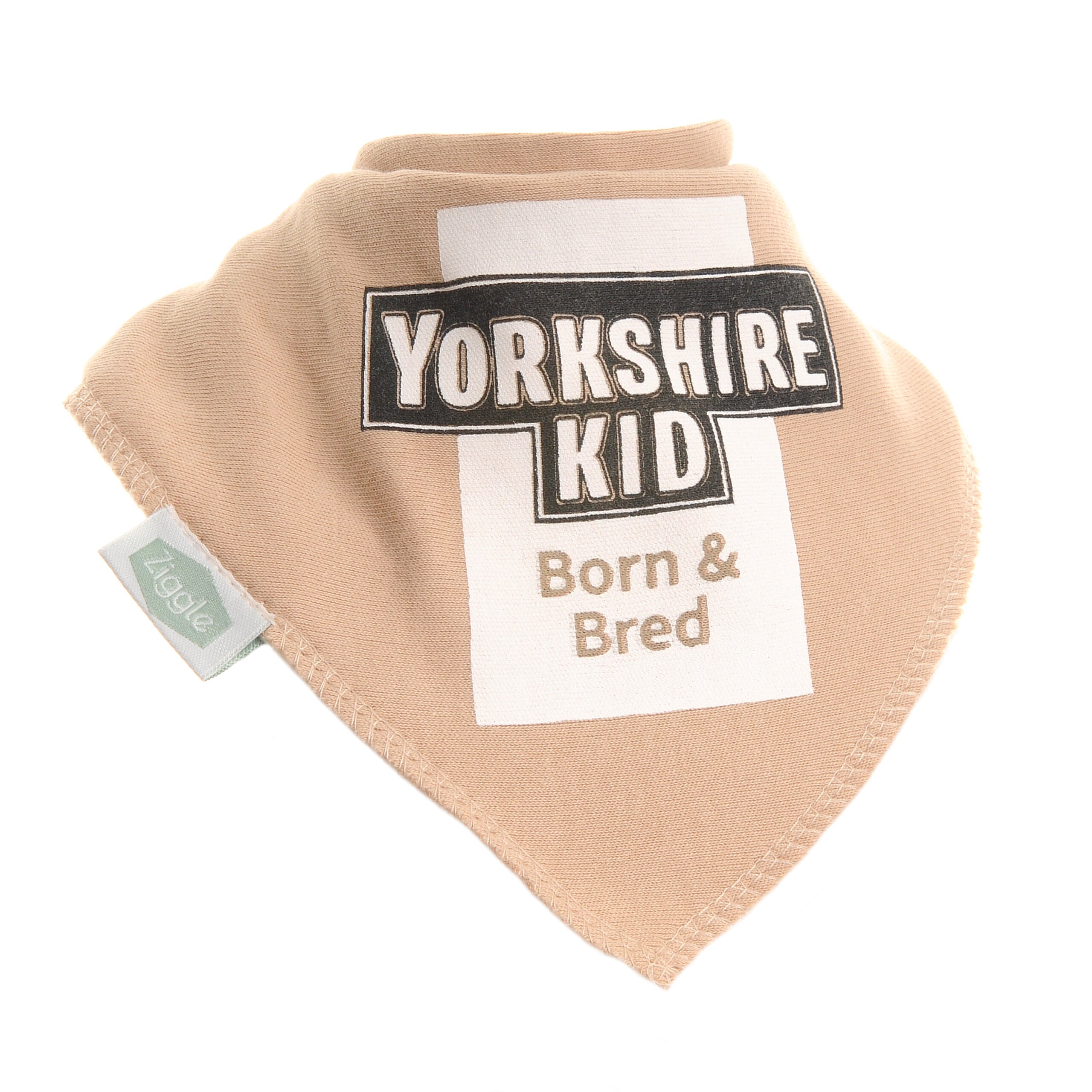 Biege Yorkshire Kid Dribble Bib - Ziggle Baby