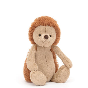 Hugging a hedgehog might sound unwise, but have you met Jellycat's Bashful Hedgehog? This tubby hoglet has warm biscuit fur and velvet-soft cinnamon spines, as well as tiny round ears, a cocoa nose and weighted feet for excellent posture.