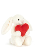 Bashful Red Love heart Bunny - Jellycat London