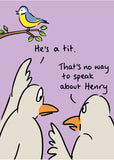 Tit - funny greetings card