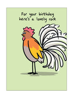 A lovely cock - funny birthday card