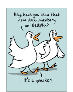 New duck-umentary - funny greetings card