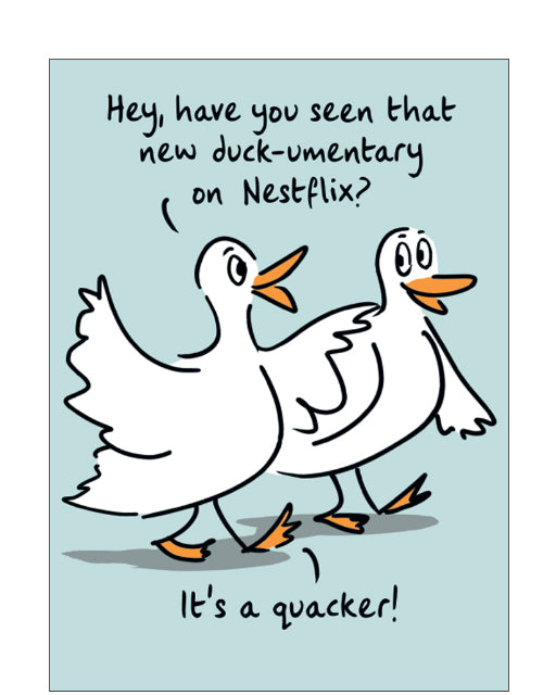 New duck-umentary - funny greetings card