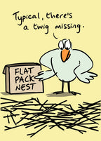 Flat pack nest - funny card