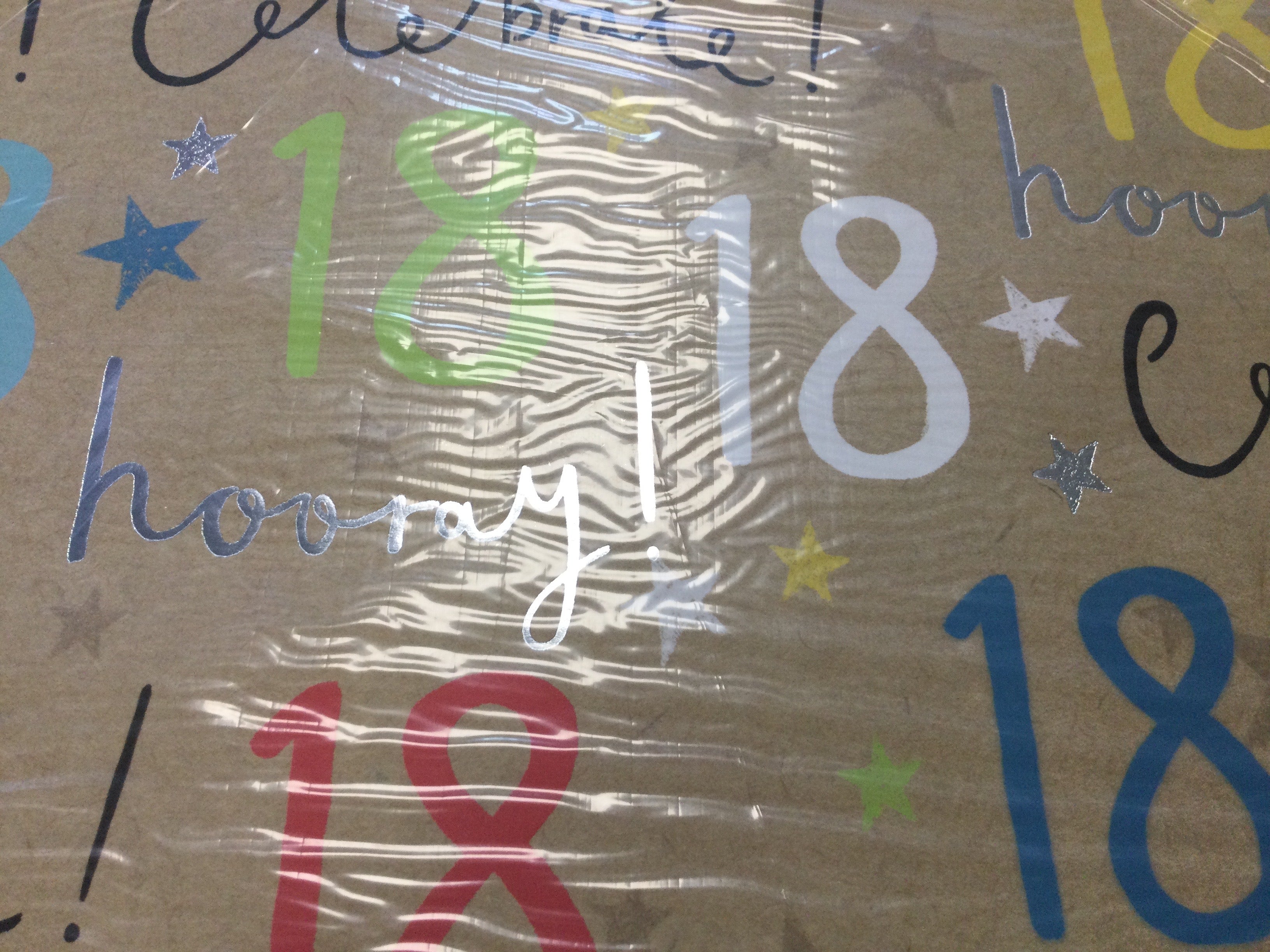 Flat Wrap Celebrate 18 - Wrapping Paper