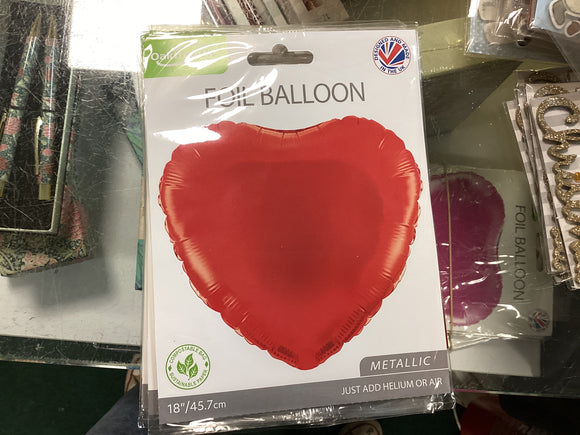 Red Heart - Helium Filled Balloon