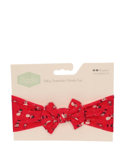 Snowman Bow Turban Headband - Ziggle Baby