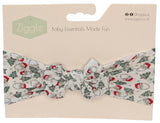 White Santa Christmas Turban Headband - Ziggle Baby