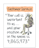 Customer service - funny greetings card