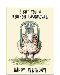 Ride-on lawnmower - Birthday card