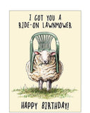 Ride-on lawnmower - Birthday card