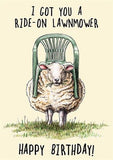 Ride-on lawnmower - Birthday card