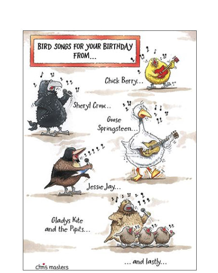Bird songs for your Birthday card