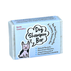 Bomb Cosmetics dog shampoo contains citronella and neem oils that work as a natural insect and bug repellant to help keep those nasties at bay. With added anti-itch and sink-soothing Lavender oil for a happier pet. To use simply rub into your pets coat to work up a rich lather and rinse as you would with any other shampoo. 