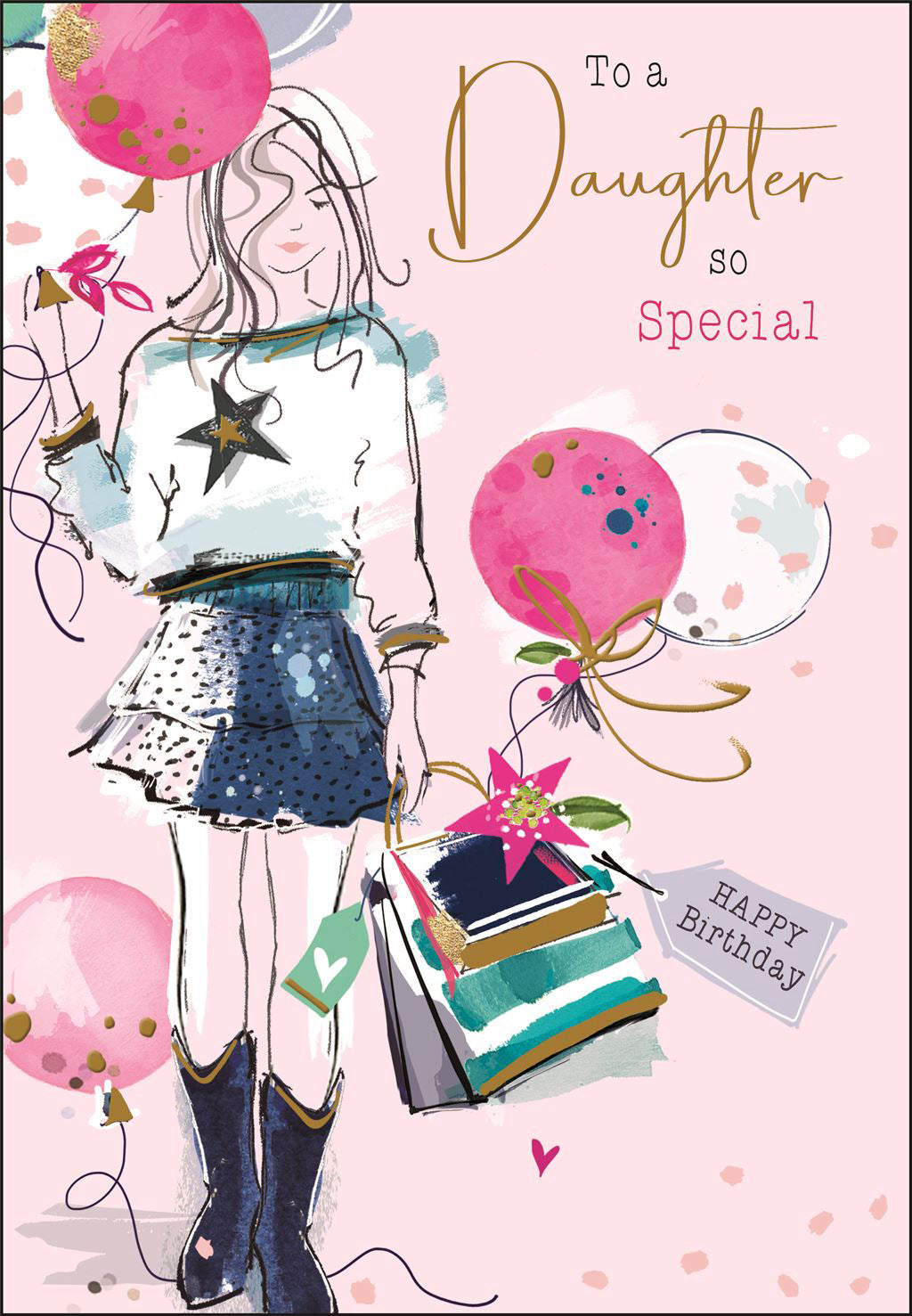 Special Daughter Birthday card - Jonny Javelin