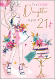 Daughter 21st Birthday card - Jonny Javelin