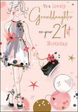 Granddaughter 21st Birthday card - Jonny Javelin