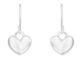 Rhodium puff heart earrings - Indulgence Jewellery
