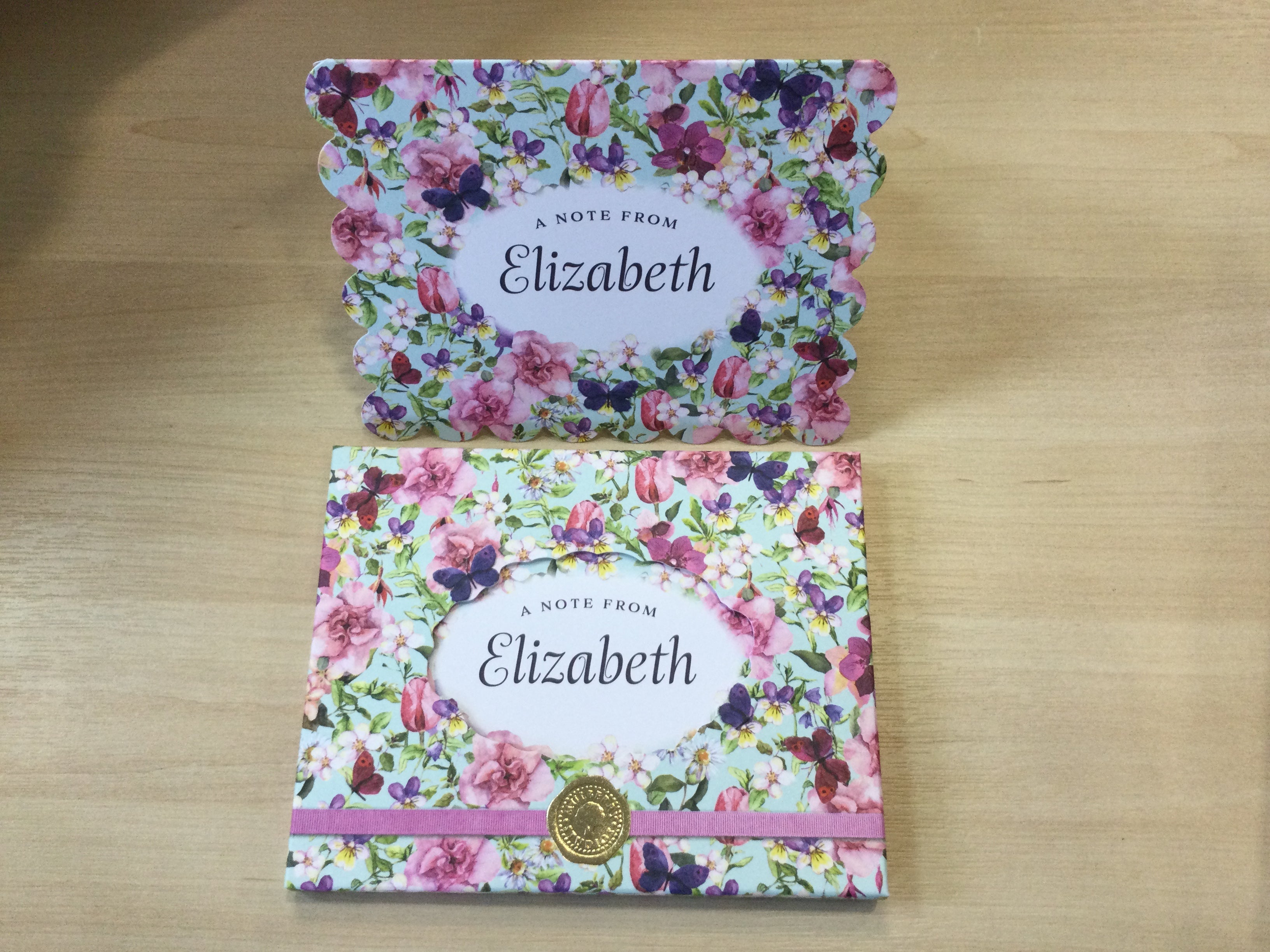 A Note from Elizabeth- 8 notelets