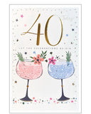 BE-GIN - 40th Birthday card