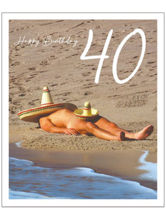 Keep your hat on - 40th birthday card