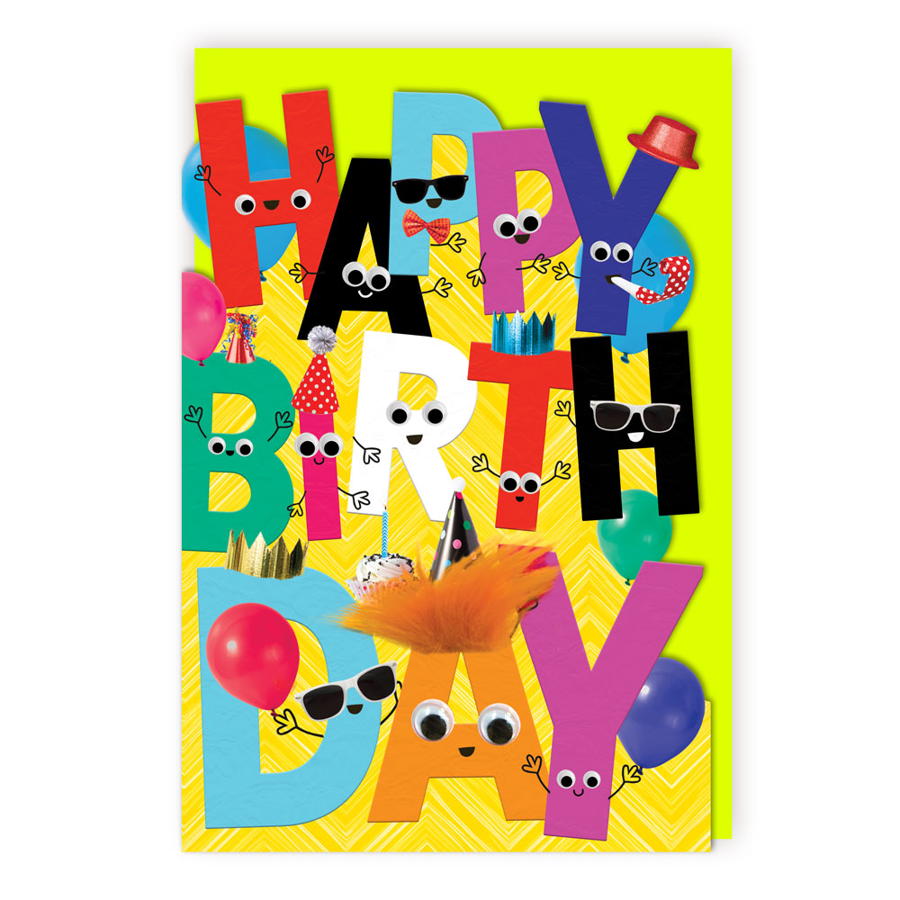 Happy Birthday Alphabet Characters