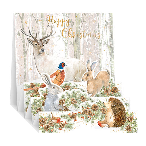 Woodland animals - Pop up Christmas card