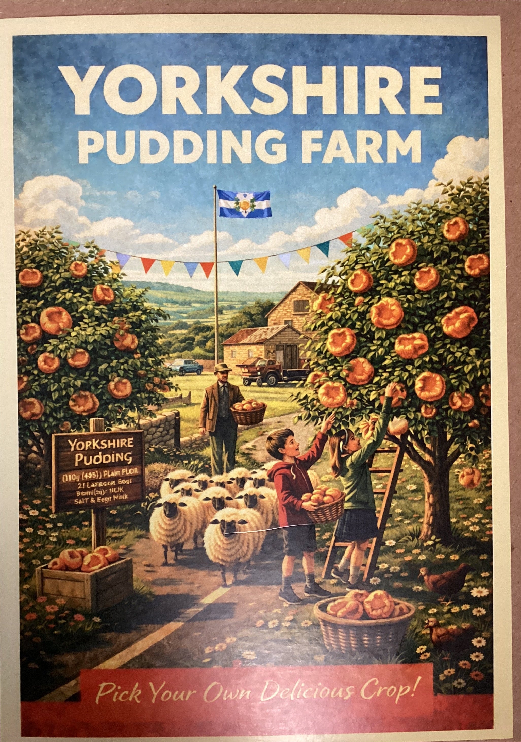 Yorkshire Pudding farm   Cowshed cards