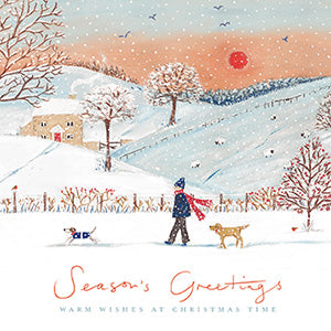 Dog walking - Pack of 6 Charity Christmas cards