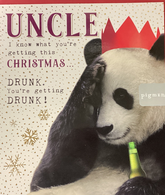 Uncle, you're getting drunk - Christmas card