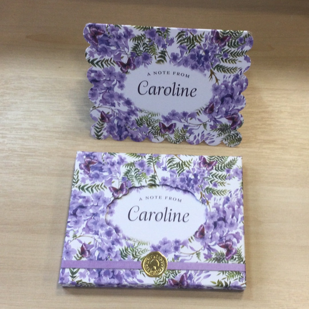 A Note from Caroline-  8 notelets