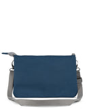 Carnaby Deep Blue Recycled Canvas XL Crossbody Bag - Roka London