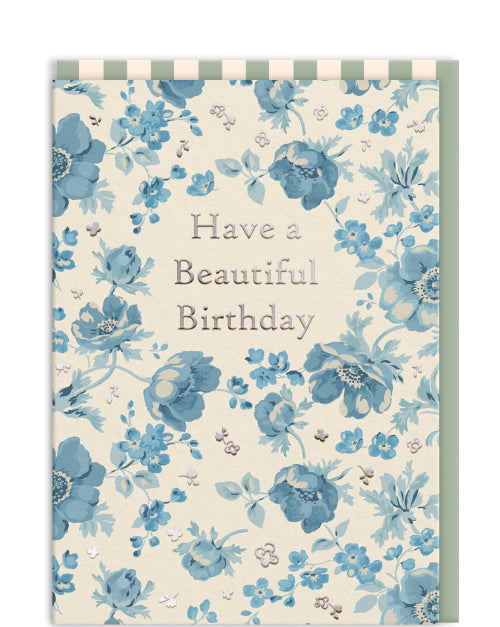 Blue florals - Cath Kidston birthday card
