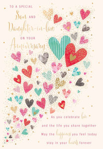 To a special Son & Daughter in law on your Anniversary card