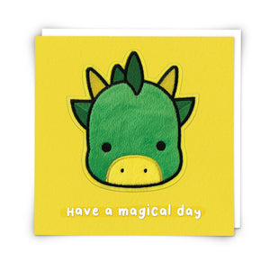 Dexter the Dino -soft patch birthday card