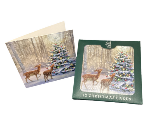 Christmas tree in the forest - Box of 12 Christmas cards