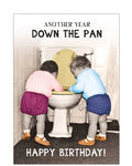 Down the Pan - Birthday card