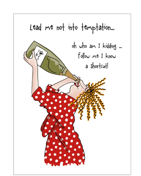 Lead me not into temptation - Camilla and Rose blank card