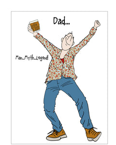 Dad - Camilla and Rose funny birthday card