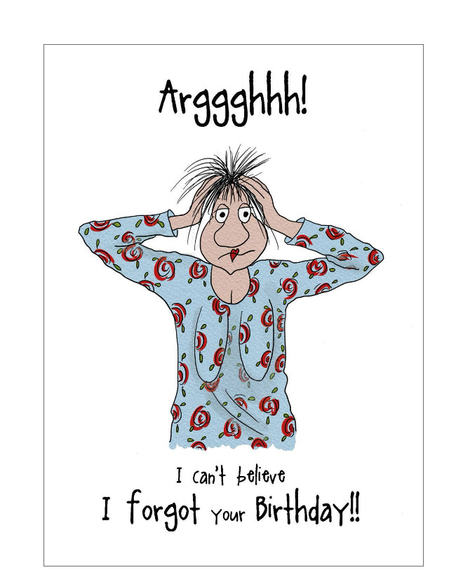 Arggghhh - Camilla and Rose belated birthday card