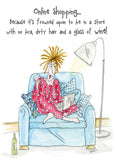 Online shopping - Camilla and Rose funny blank card