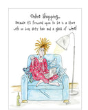 Online shopping - Camilla and Rose funny blank card