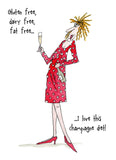 Champagne diet - Camilla and Rose blank card