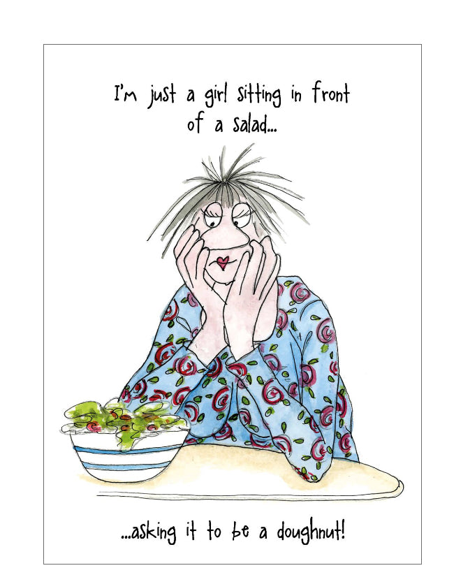 I'm just a girl... - Camilla and Rose funny greetings card