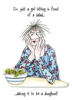 I'm just a girl... - Camilla and Rose funny greetings card