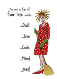 Four letter words - Camilla and Rose blank card