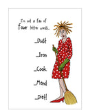 Four letter words - Camilla and Rose blank card