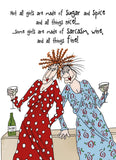 Sugar and spice - Camilla and Rose funny greetings card