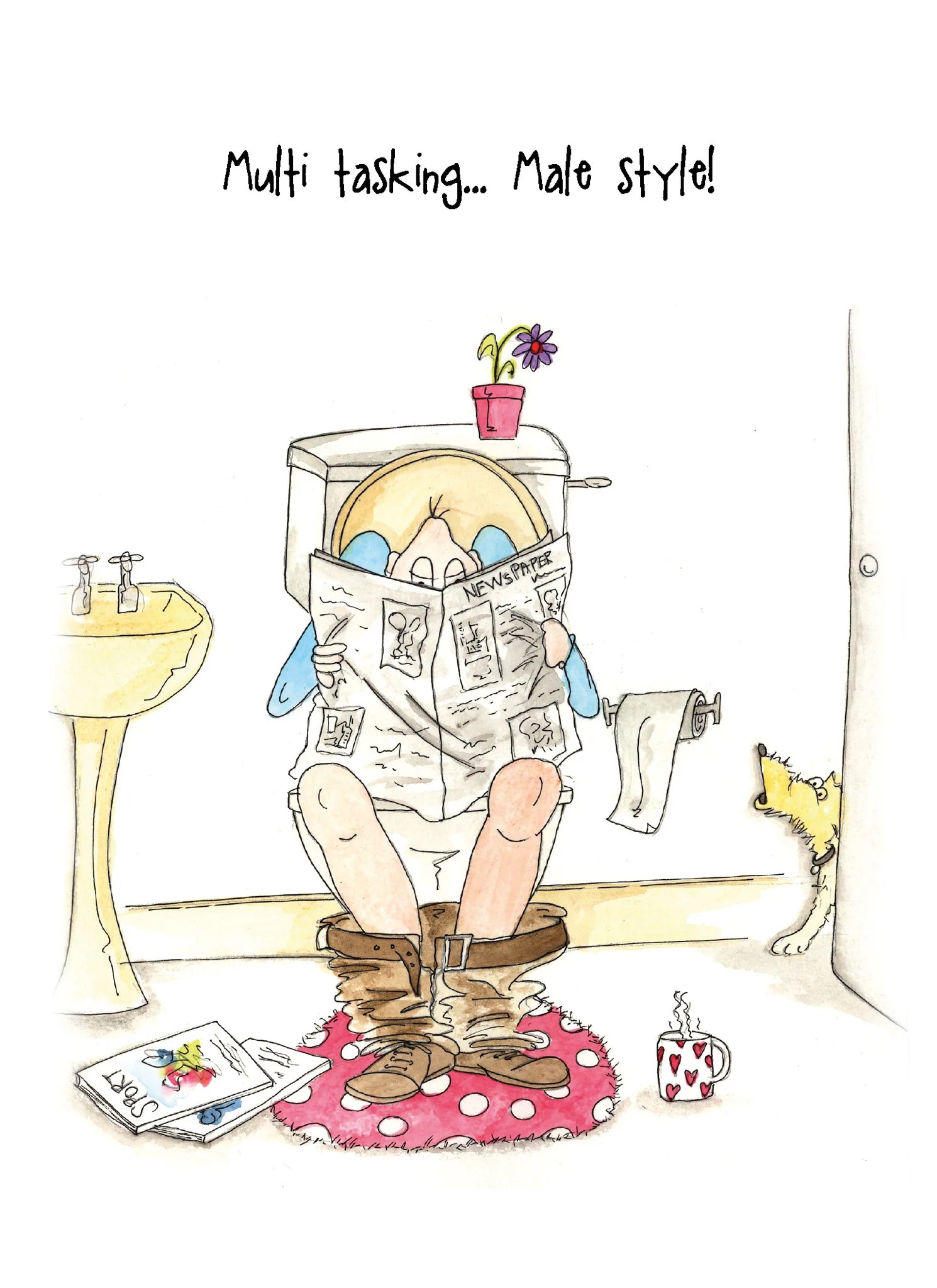 Multi tasking.... - Camilla and Rose funny blank greetings card